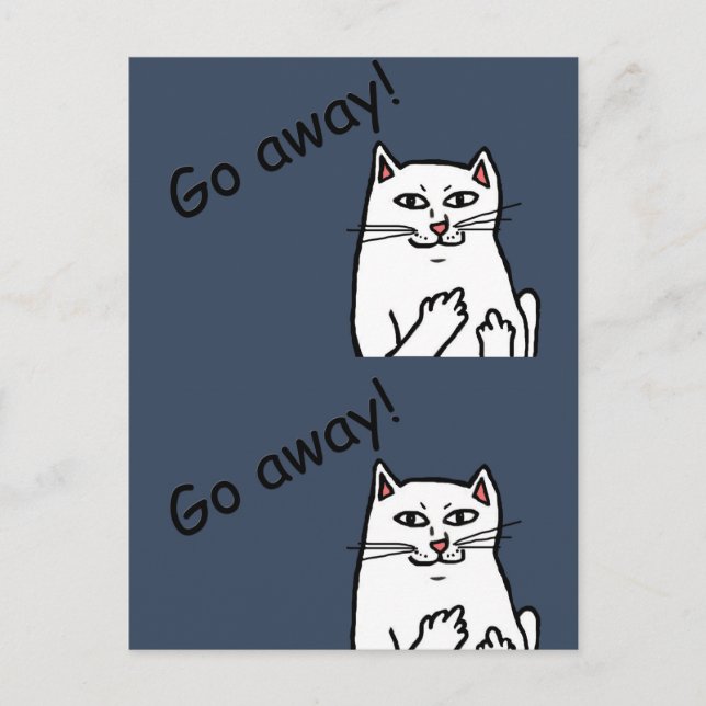 Naughty Cat Postkarte (Vorderseite)