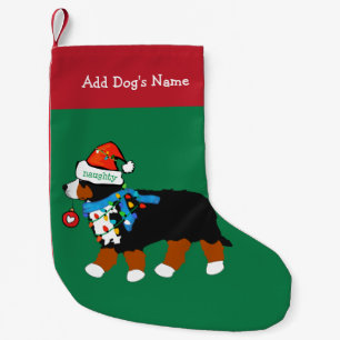 Naughty Christmas Bernese Mountain Dog Custom Kleiner Weihnachtsstrumpf