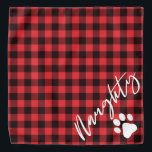 Naughty Christmas Dog Rustic Red Flannel Halstuch<br><div class="desc">Diese Bandana hat einen rustikalen roten Flanell und einen handgeschriebenen Script-Schriftart mit der "unanständigen" Hälfte von frech und nett. Es macht den perfekten Weihnachtsbandana für Ihren Hund oder Ihre Katze.</div>