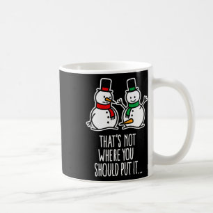 Naughty Christmas Sprichwort Dirty Snowman Cartoon Kaffeetasse