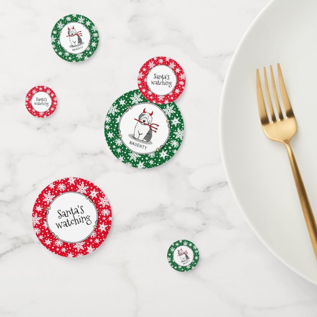 Naughty Devil Old English Sheepdog (Gray 1) Konfetti (Gruppe)