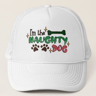Naughty Dog Christmas Truckerkappe