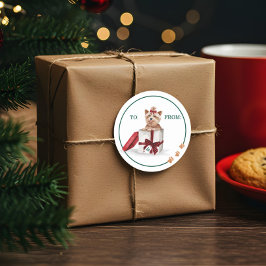 Naughty Dog Watercolor Yorkshire Terrier Runder Aufkleber