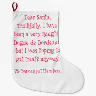 Naughty Dogue de Bordeaux Großer Weihnachtsstrumpf