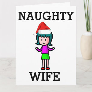 NAUGHTY EHEFRAU CHRISTMAS CARD KARTE
