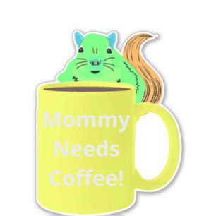 Naughty Eichhörnchen #110 Coffee Cup Aufkleber