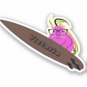 Naughty Eichhörnchen #1328 Surfen Aufkleber