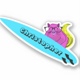 Naughty Eichhörnchen #151 Surfen Aufkleber