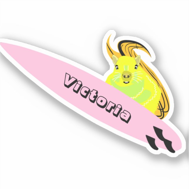 Naughty Eichhörnchen #1546 Surfen Aufkleber (Vorderseite)