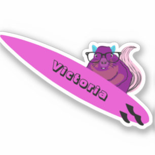 Naughty Eichhörnchen #1636 Surfen Aufkleber