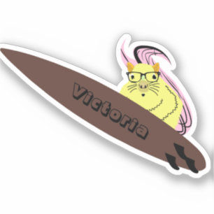 Naughty Eichhörnchen #1667 Surfen Aufkleber