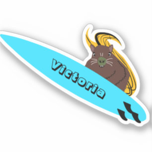 Naughty Eichhörnchen #1699 Surfen Aufkleber