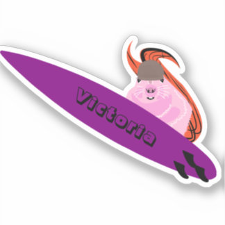 Naughty Eichhörnchen #1712 Surfen Aufkleber