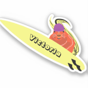 Naughty Eichhörnchen #1829 Surfen Aufkleber