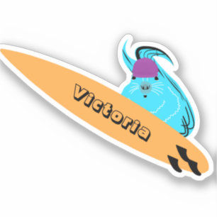 Naughty Eichhörnchen #1959 Surfen Aufkleber