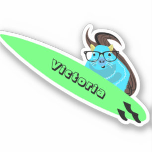 Naughty Eichhörnchen #1988 Surfen Aufkleber