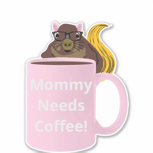 Naughty Eichhörnchen #205 Coffee Cup Aufkleber (Vorderseite)