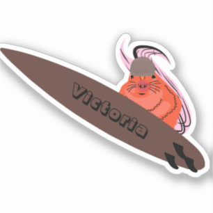 Naughty Eichhörnchen #2110 Surfen Aufkleber