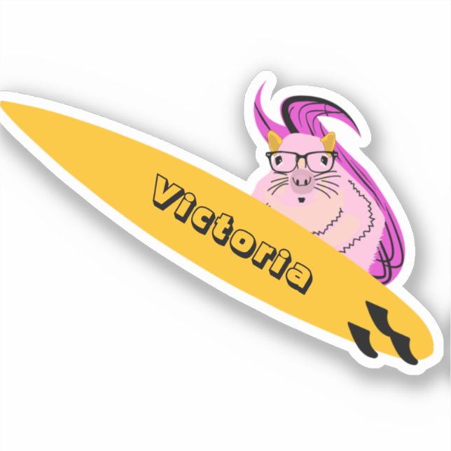 Naughty Eichhörnchen #2274 Surfen Aufkleber (Vorderseite)