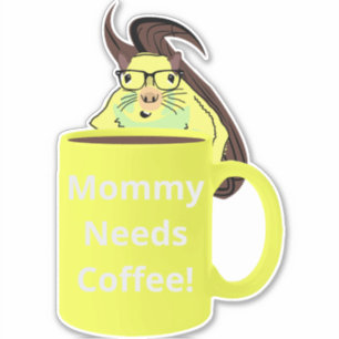 Naughty Eichhörnchen #250 Coffee Cup Aufkleber