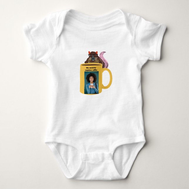 Naughty Eichhörnchen #286 Baby Coffee Strampler (Vorderseite)