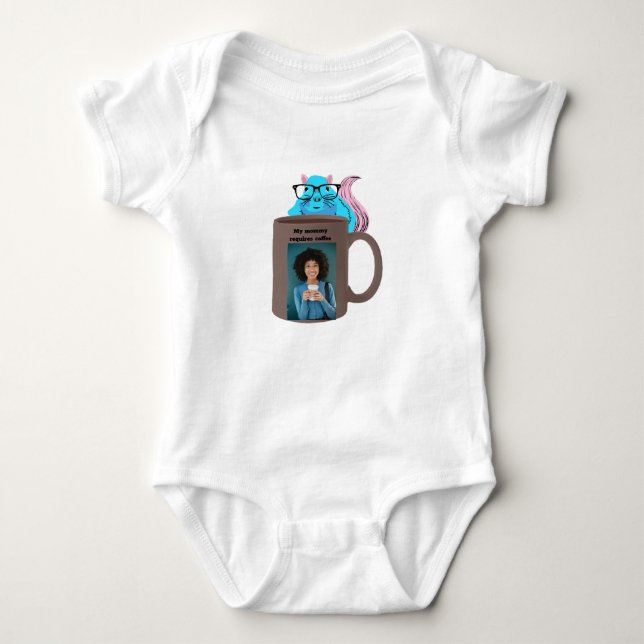 Naughty Eichhörnchen #318 Baby Coffee Strampler (Vorderseite)