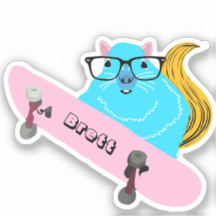 Naughty Eichhörnchen #359 Brett Skateboarding Aufkleber