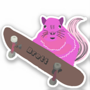 Naughty Eichhörnchen #367 Brett Skateboarding Aufkleber