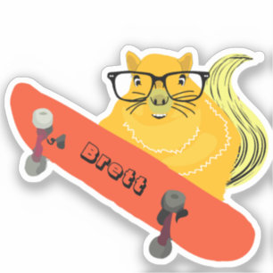 Naughty Eichhörnchen #382 Brett Skateboarding Aufkleber