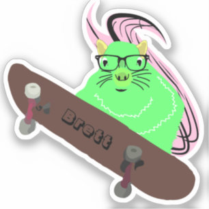 Naughty Eichhörnchen #384 Brett Skateboarding Aufkleber