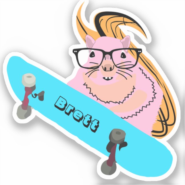 Naughty Eichhörnchen #400 Brett Skateboarding Aufkleber (Vorderseite)