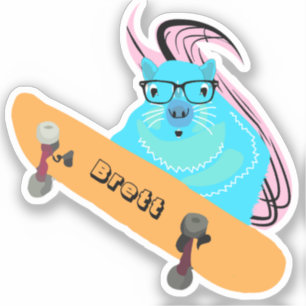 Naughty Eichhörnchen #404 Brett Skateboarding Aufkleber