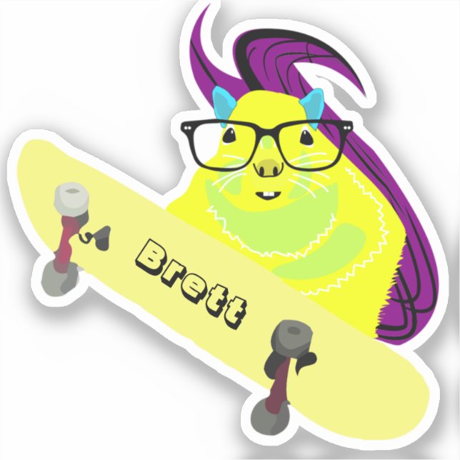 Naughty Eichhörnchen #416 Brett Skateboarding Aufkleber (Vorderseite)