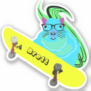 Naughty Eichhörnchen #424 Brett Skateboarding Aufkleber