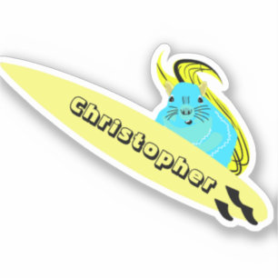 Naughty Eichhörnchen #428 Surfen Aufkleber