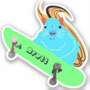 Naughty Eichhörnchen #430 Brett Skateboarding Aufkleber