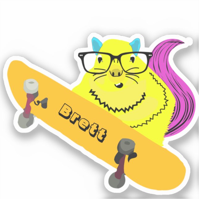 Naughty Eichhörnchen #434 Brett Skateboarding Aufkleber (Vorderseite)
