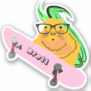 Naughty Eichhörnchen #437 Brett Skateboarding Aufkleber