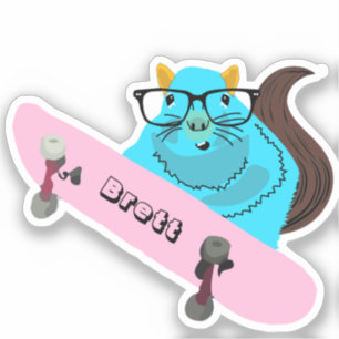 Naughty Eichhörnchen #443 Brett Skateboarding Aufkleber