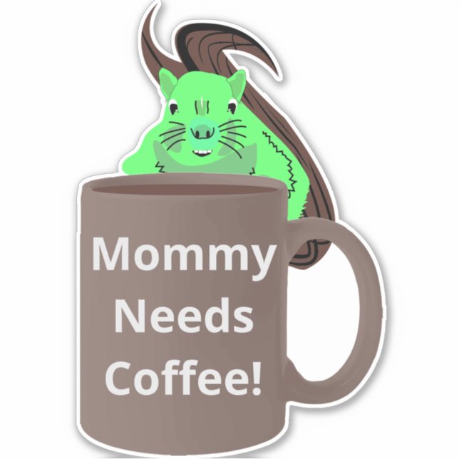 Naughty Eichhörnchen #475 Coffee Cup Aufkleber (Vorderseite)