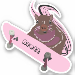 Naughty Eichhörnchen #517 Brett Skateboarding Aufkleber