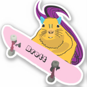 Naughty Eichhörnchen #521 Brett Skateboarding Aufkleber