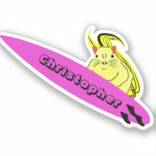 Naughty Eichhörnchen #527 Surfen Aufkleber