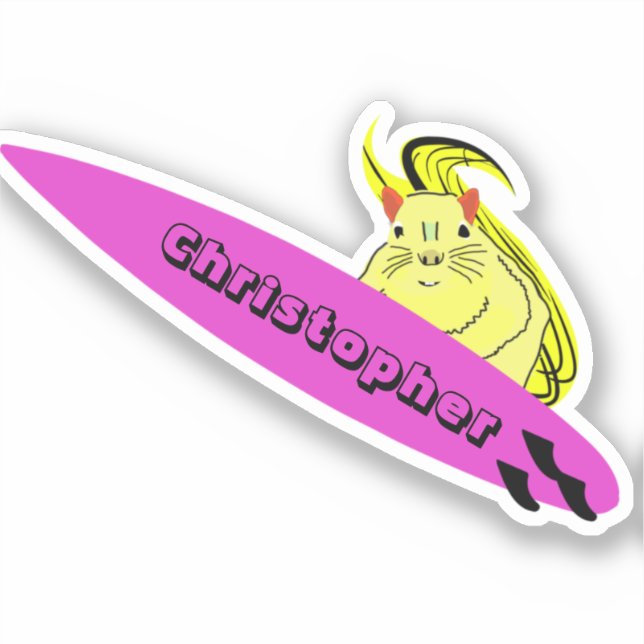 Naughty Eichhörnchen #527 Surfen Aufkleber (Vorderseite)