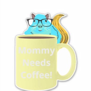 Naughty Eichhörnchen #529 Coffee Cup Aufkleber
