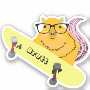 Naughty Eichhörnchen #535 Brett Skateboarding Aufkleber