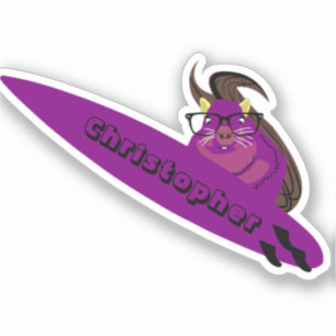 Naughty Eichhörnchen #570 Surfen Aufkleber