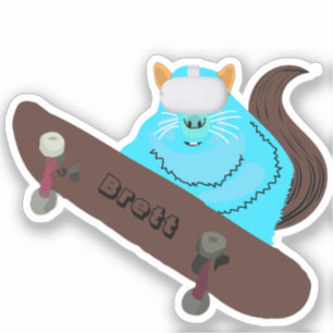 Naughty Eichhörnchen #571 Brett Skateboarding Aufkleber
