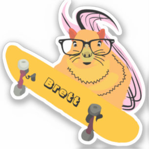 Naughty Eichhörnchen #574 Brett Skateboarding Aufkleber