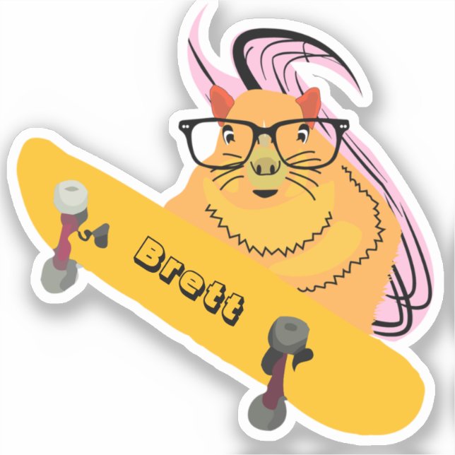 Naughty Eichhörnchen #574 Brett Skateboarding Aufkleber (Vorderseite)